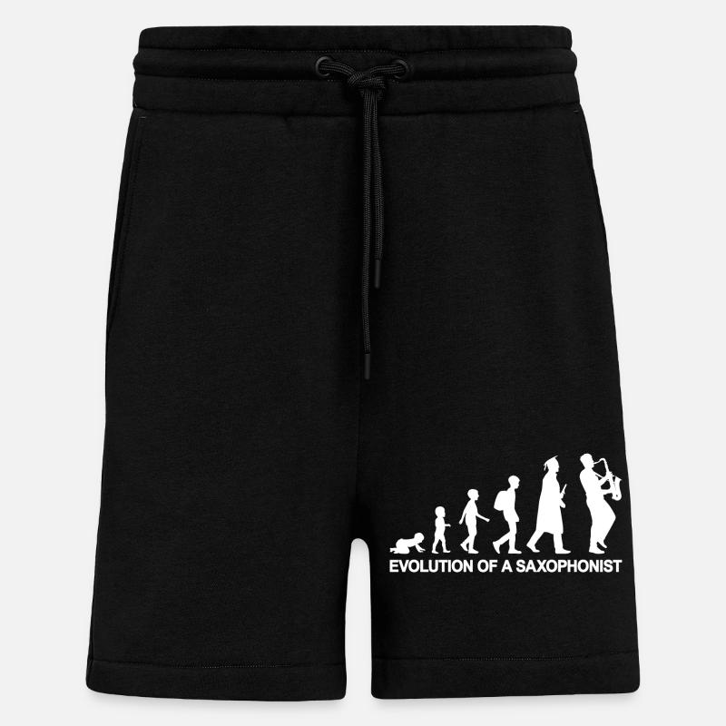Evolution of A Saxophonist - Shorts - made by SPREAD - SOLID BLACK