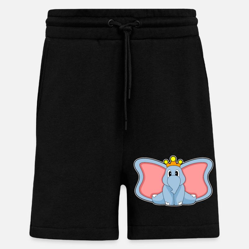 Elefant Krone - Shorts - made by SPREAD - SOLID BLACK