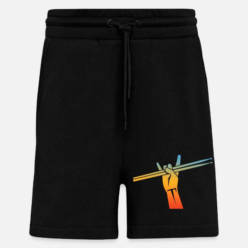 Drummers Drumsticks - Short bio décontracté fabriqué en UE - SOLID BLACK