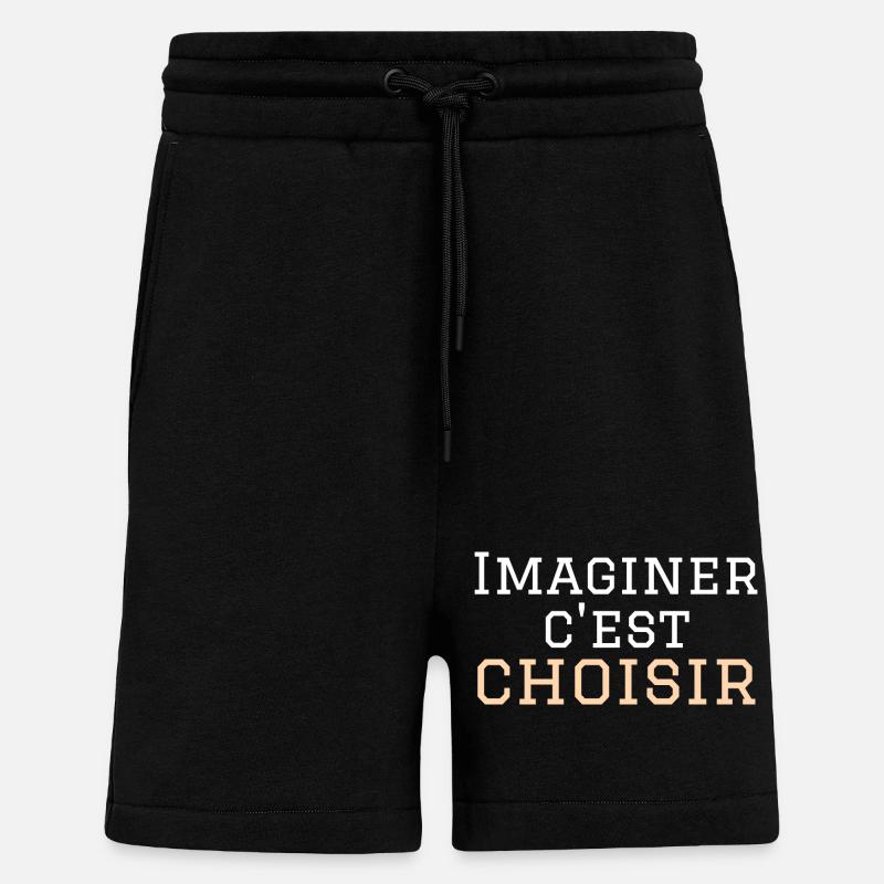 imaginer c'est choisir - Short bio décontracté fabriqué en UE - SOLID BLACK