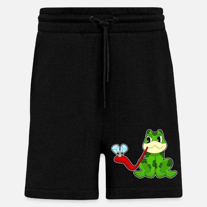 Mouche grenouille - Short bio décontracté fabriqué en UE - SOLID BLACK