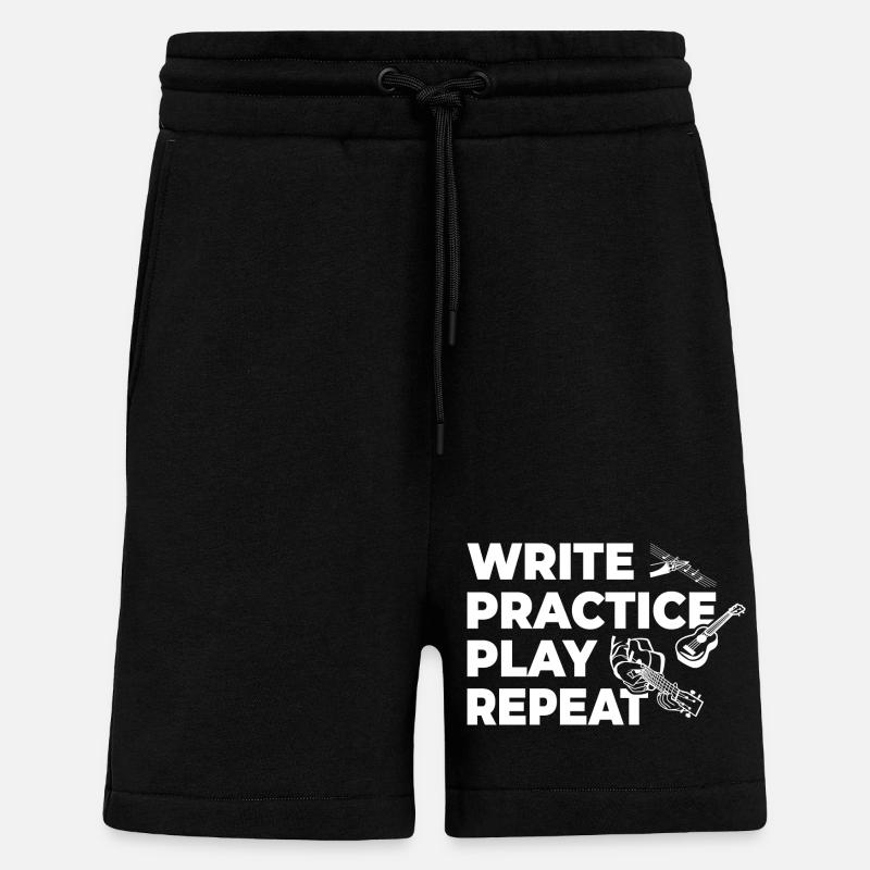 Motivation des joueurs de ukulélé - Short bio décontracté fabriqué en UE - SOLID BLACK