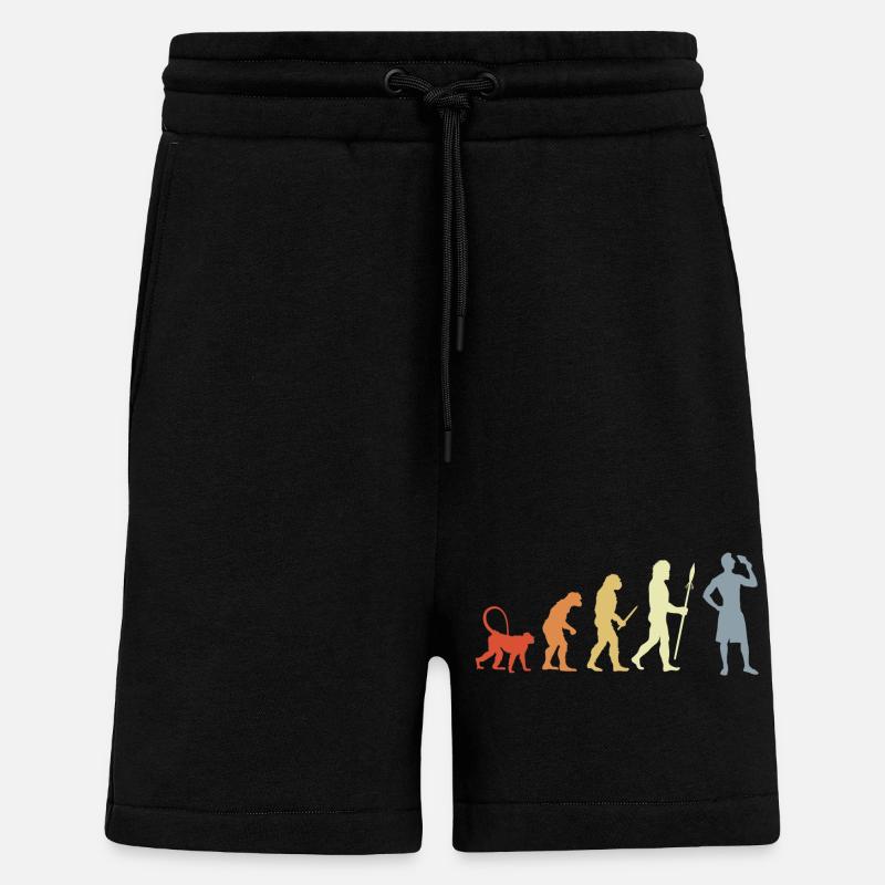 Evolution Eiscreme Liebhaber - Shorts - made by SPREAD - SOLID BLACK