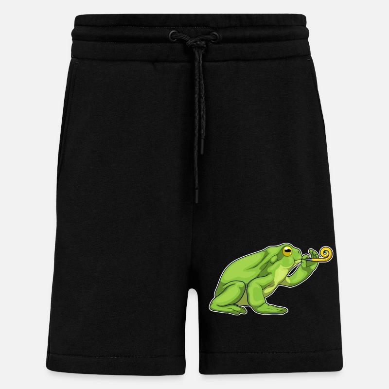 Frog Birthday Toad - Shorts - made by SPREAD - SOLID BLACK