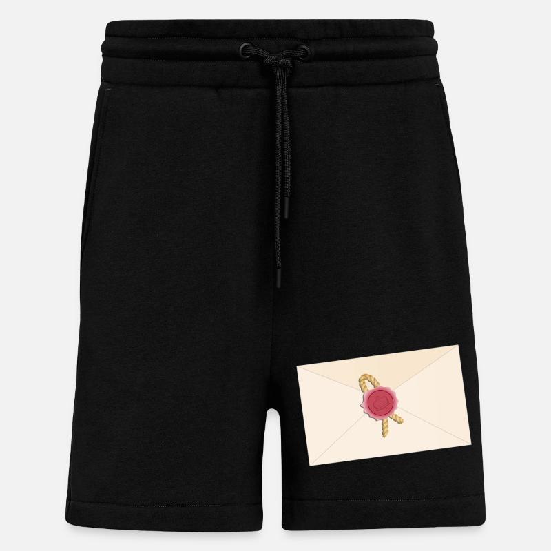 Enveloppe fermée avec sceau - Short bio décontracté fabriqué en UE - SOLID BLACK