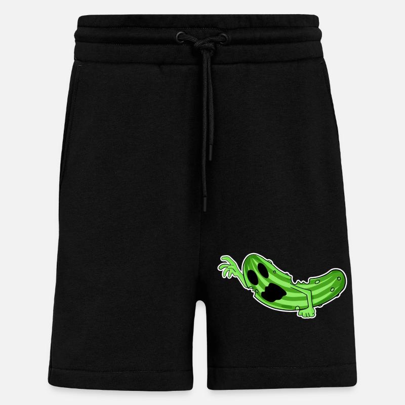Zombie Cucumber Horror - Shorts - made by SPREAD - SOLID BLACK