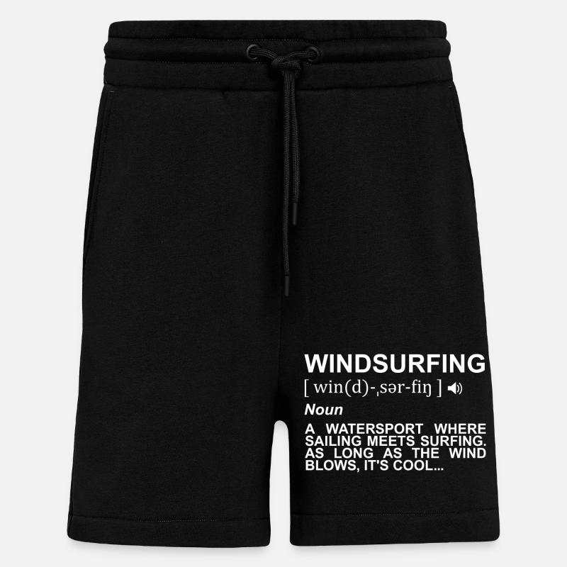 Définition de la planche à voile - Short bio décontracté fabriqué en UE - SOLID BLACK