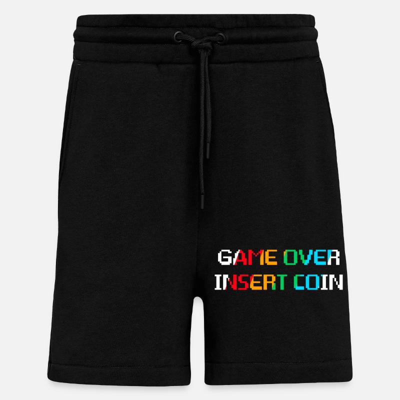 Game Over Münze einwerfen (dunkel) - Shorts - made by SPREAD - SOLID BLACK