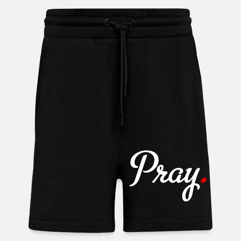pray - Shorts - made by SPREAD - SOLID BLACK