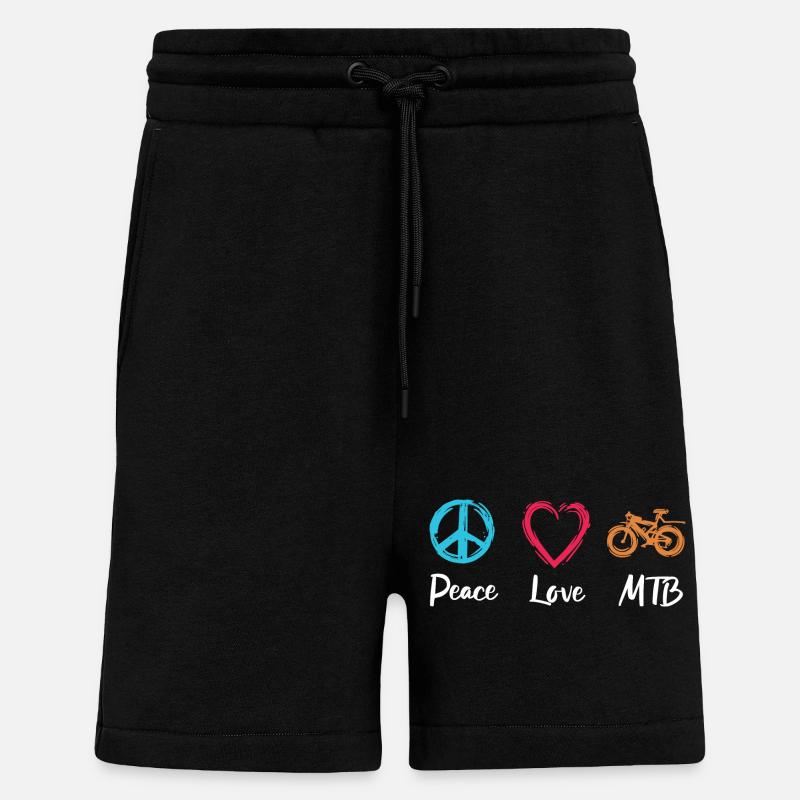 Amour de la paix VTT - Short bio décontracté fabriqué en UE - SOLID BLACK