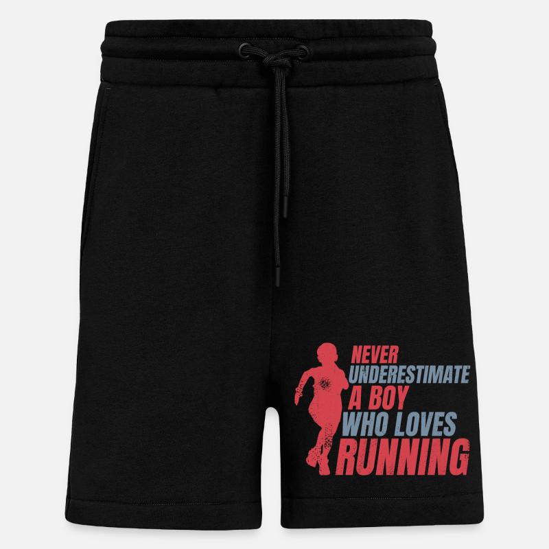 Never underestimate a small runner - Shorts - made by SPREAD - SOLID BLACK