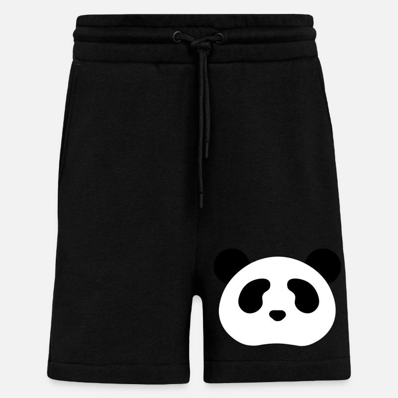 Panda Ours - Short bio décontracté fabriqué en UE - SOLID BLACK