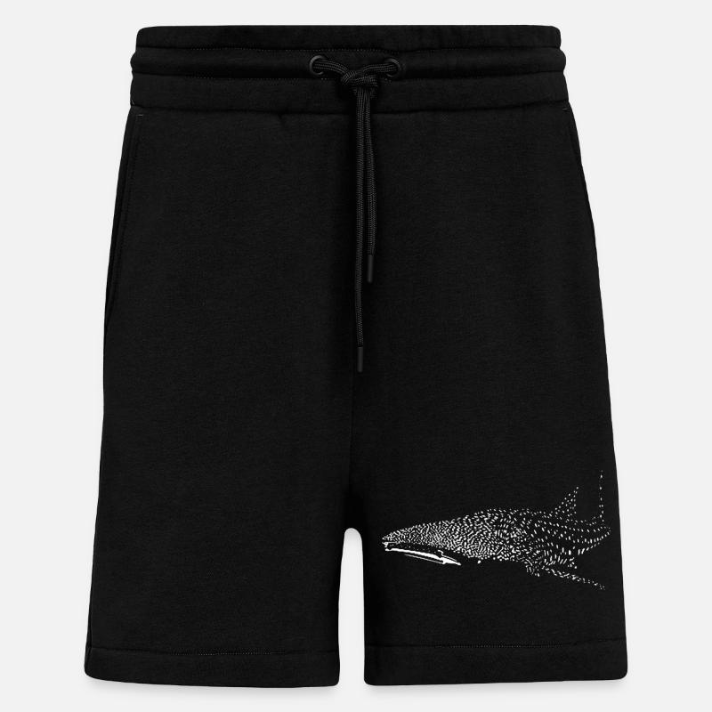 Requin-baleine - Short bio décontracté fabriqué en UE - SOLID BLACK