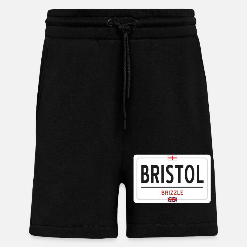 Bristol town sign - Shorts - made by SPREAD - SOLID BLACK