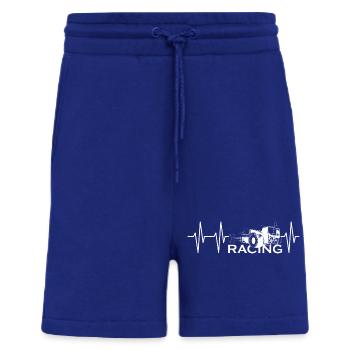 Pulse Formula Sketch Heartbeat Course de voitures de course - Short bio décontracté fabriqué en UE - Iconic Blue - Devant