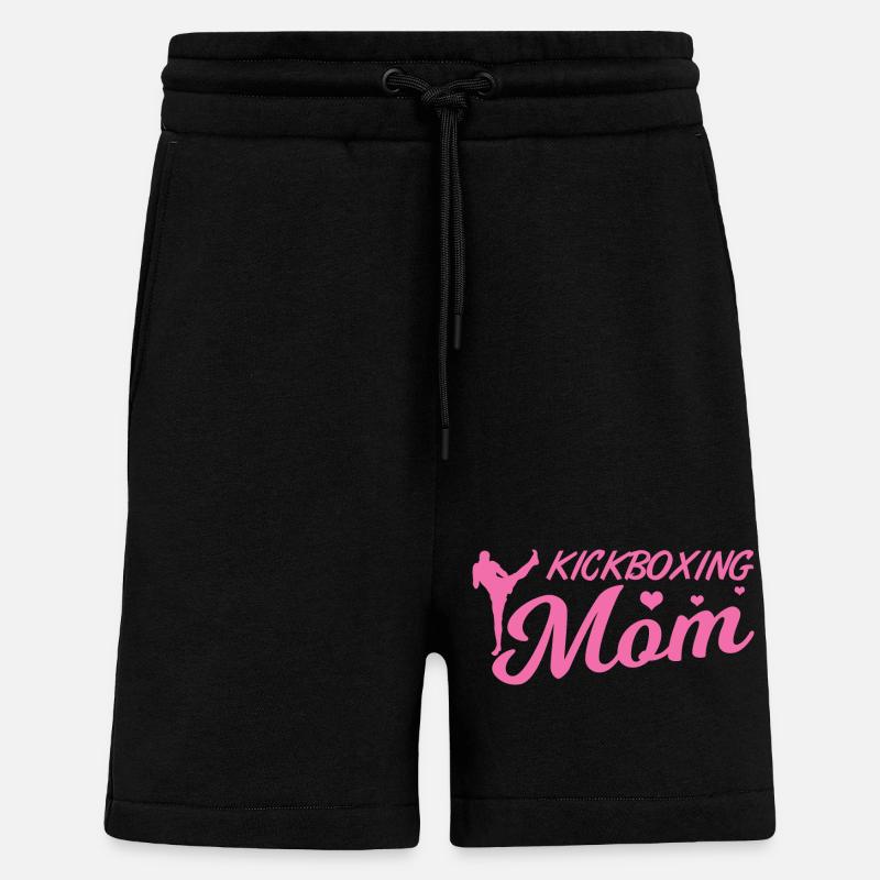 Maman kickboxeuse - Short bio décontracté fabriqué en UE - SOLID BLACK