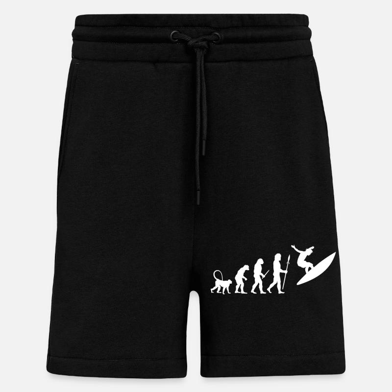 Évolution du surf - Short bio décontracté fabriqué en UE - SOLID BLACK