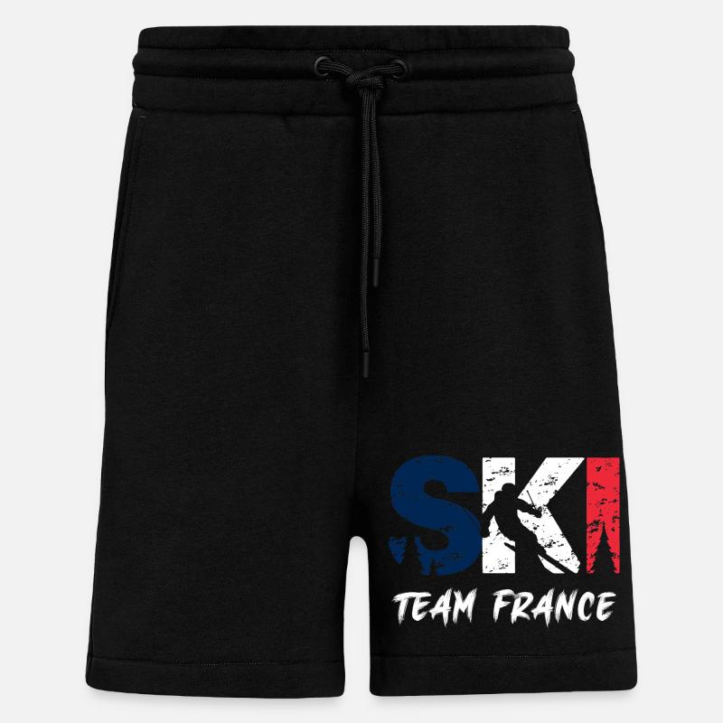 Ski Team Frankreich Emblem - Shorts - made by SPREAD - SOLID BLACK