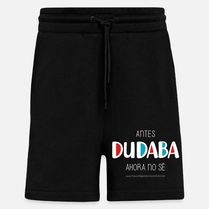 J’avais l’habitude de douter (sombre) - Short bio décontracté fabriqué en UE - SOLID BLACK