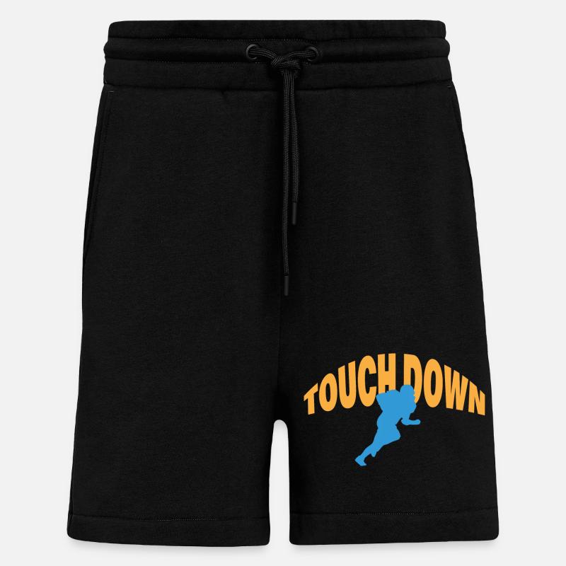 TOUCH DOWN - Shorts - made by SPREAD - SOLID BLACK