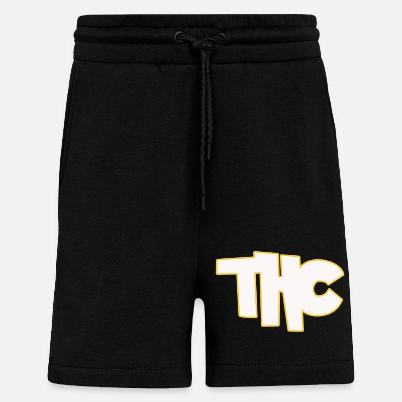 THC - Short bio décontracté fabriqué en UE - SOLID BLACK