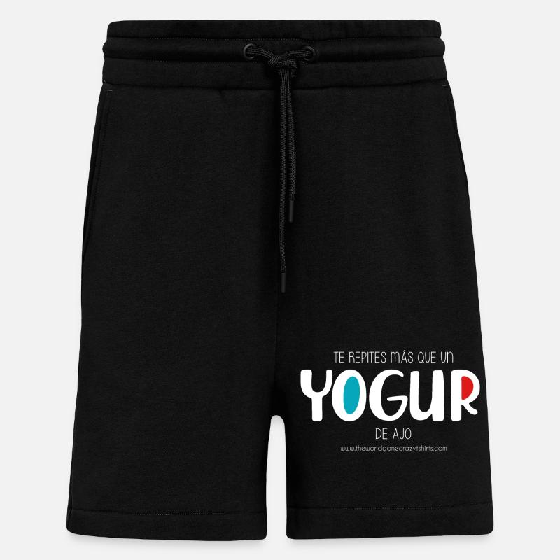 Yogourt à l’ail (noir) - Short bio décontracté fabriqué en UE - SOLID BLACK