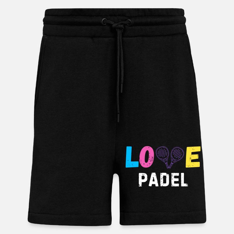 Amour du padel - Short bio décontracté fabriqué en UE - SOLID BLACK