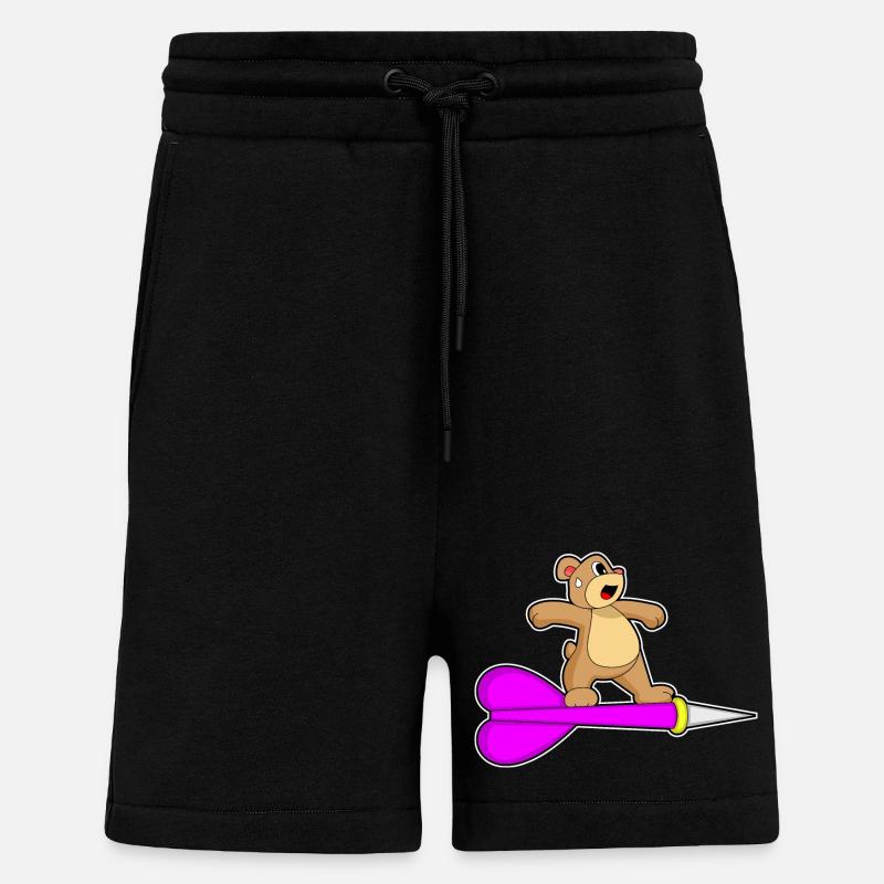 Bär Dart Dartpfeil - Shorts - made by SPREAD - SOLID BLACK