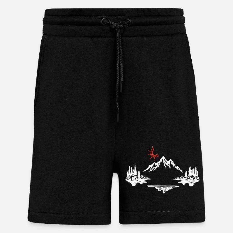 Weiße Berglandschaft - Shorts - made by SPREAD - SOLID BLACK