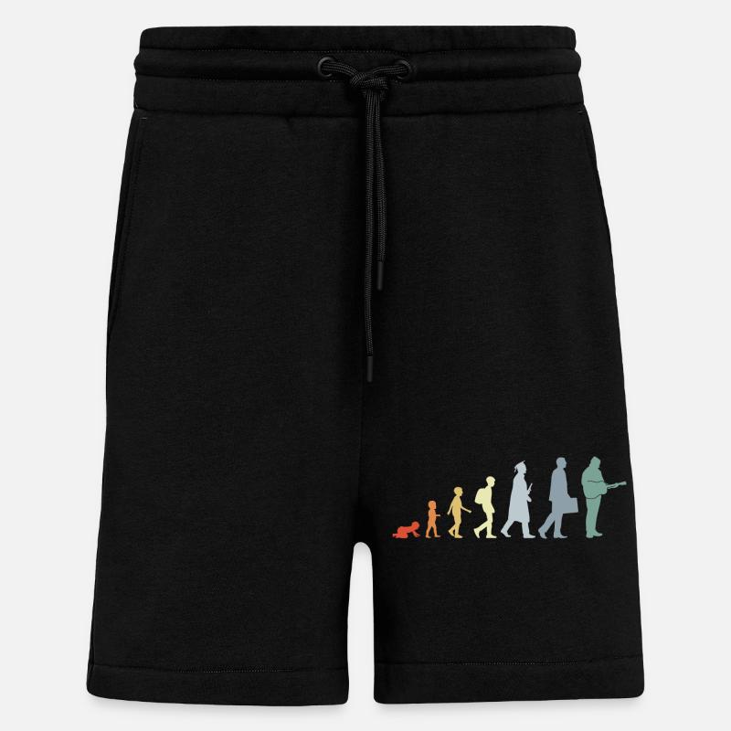 Gitarrist Evolution - Shorts - made by SPREAD - SOLID BLACK