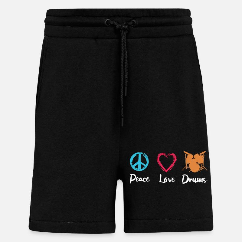 Frieden Liebe Schlagzeug - Shorts - made by SPREAD - SOLID BLACK