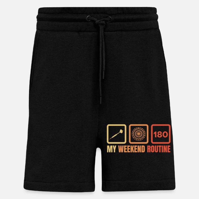 Darts Players Weekend Routine - Shorts - made by SPREAD - SOLID BLACK