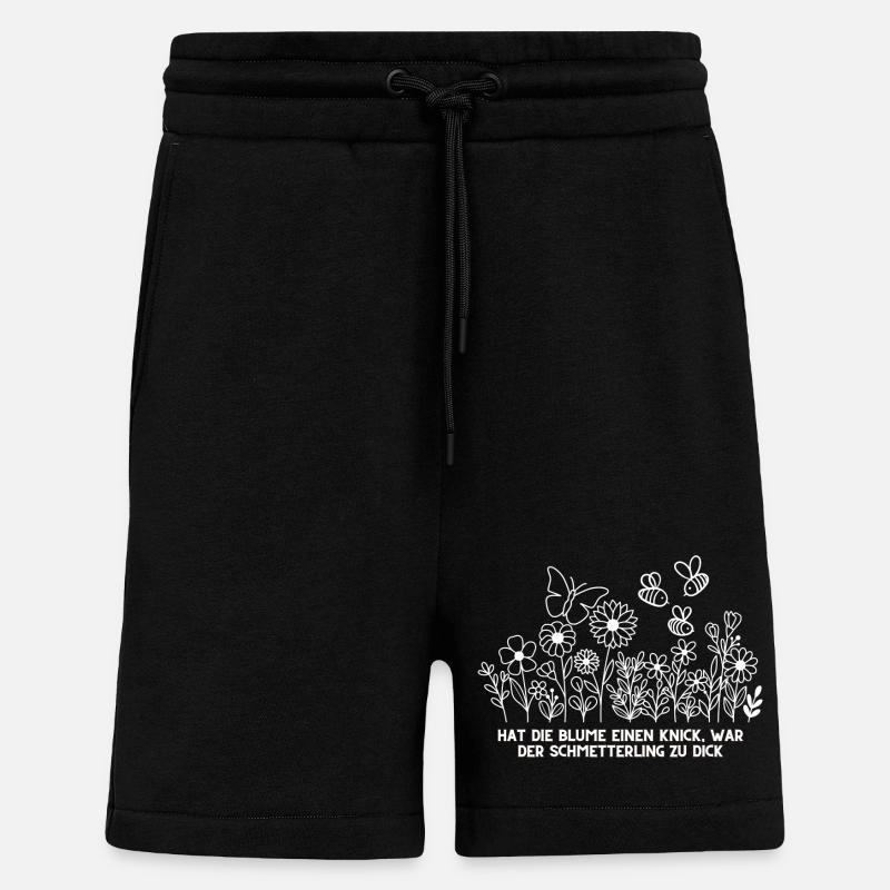 Hat die Blume einen Knick? - Shorts - made by SPREAD - SOLID BLACK