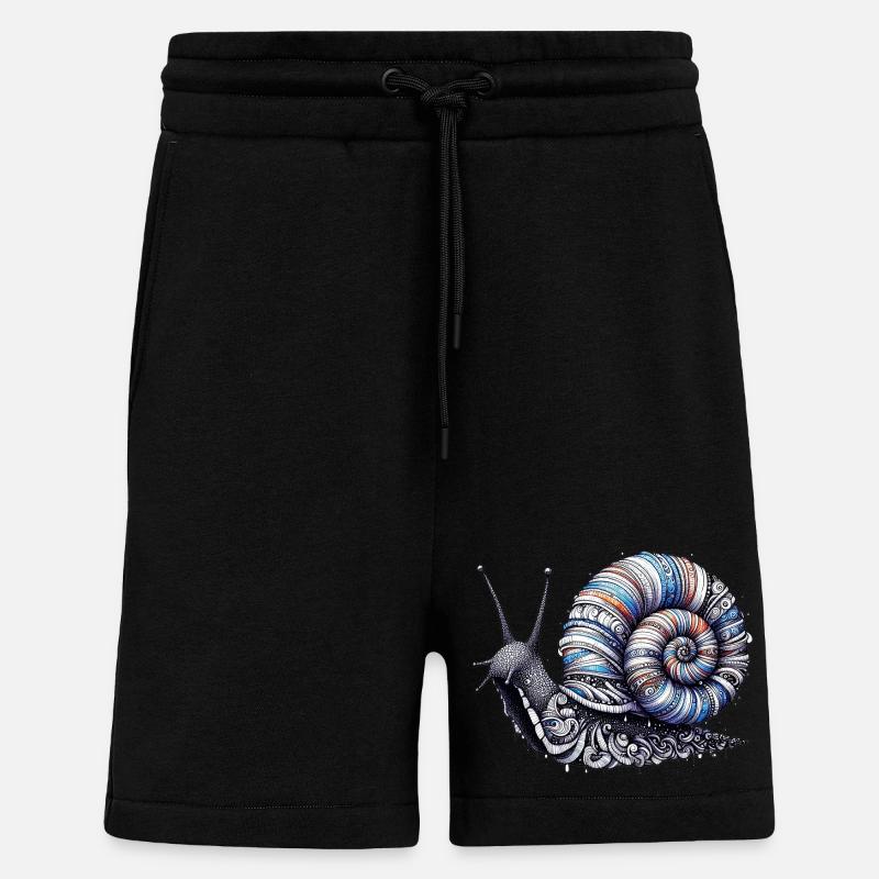 Escargot - Short bio décontracté fabriqué en UE - SOLID BLACK