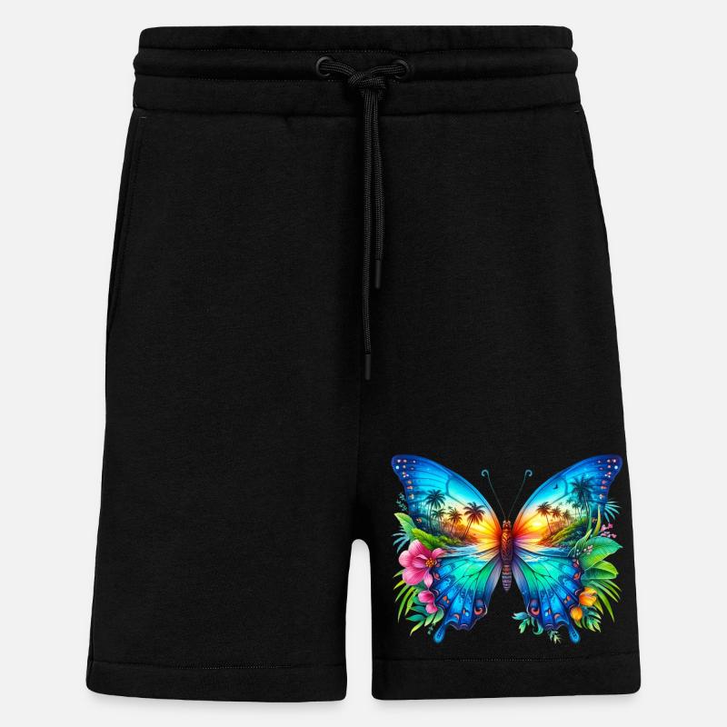 Papillon - Short bio décontracté fabriqué en UE - SOLID BLACK