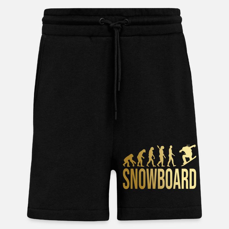 Evolution Snowboard - Shorts - made by SPREAD - SOLID BLACK