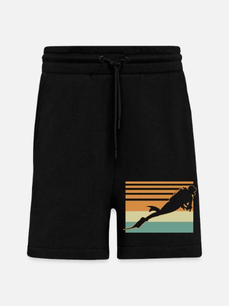Diver Flag - Shorts - made by SPREAD - SOLID BLACK