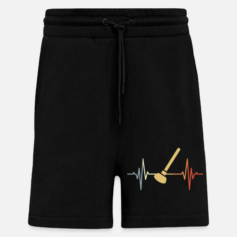 Retro Suction Cup Pulse Rate - Shorts - made by SPREAD - SOLID BLACK