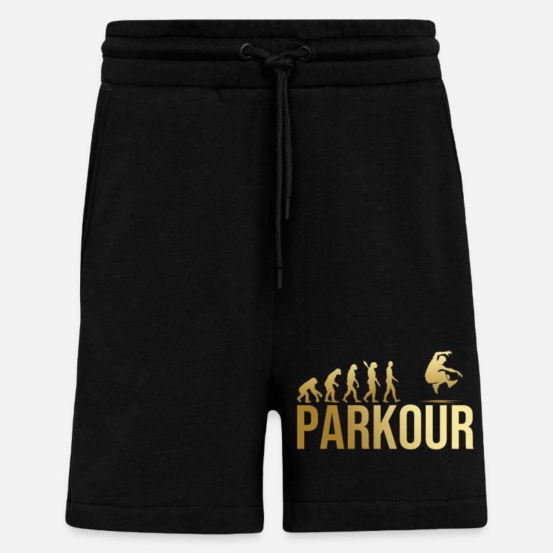 Evolution Parkour - Shorts - made by SPREAD - SOLID BLACK