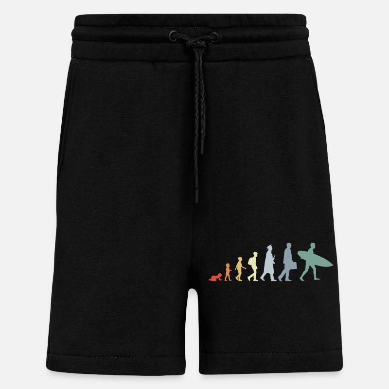 Évolution de l’enfant au surfeur - Short bio décontracté fabriqué en UE - SOLID BLACK