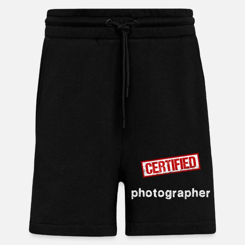 Photographe - Short bio décontracté fabriqué en UE - SOLID BLACK