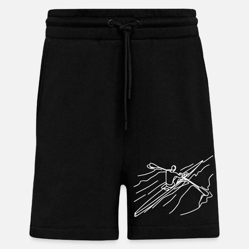 Rameur - Short bio décontracté fabriqué en UE - SOLID BLACK