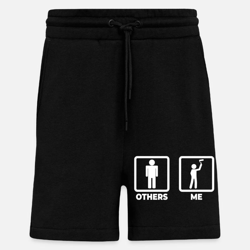 Vie de peintre en bâtiment - Short bio décontracté fabriqué en UE - SOLID BLACK