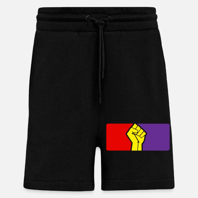 Spanische Republik Flagge und Faust - Shorts - made by SPREAD - SOLID BLACK