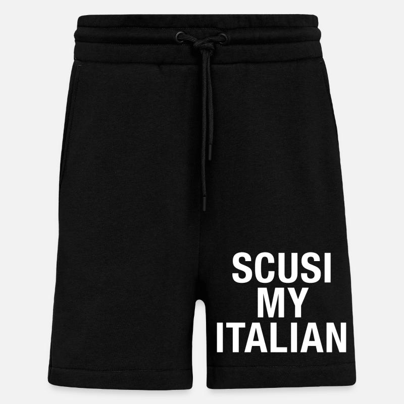 Italy Italian Language Language - Shorts - made by SPREAD - SOLID BLACK