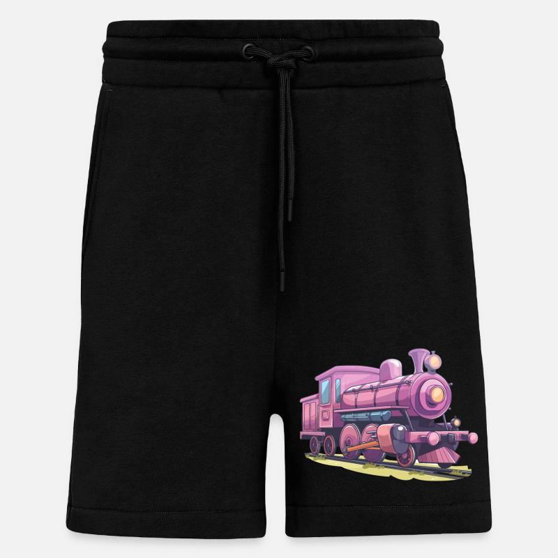 Lokomotive Comic Look - Shorts - made by SPREAD - SOLID BLACK