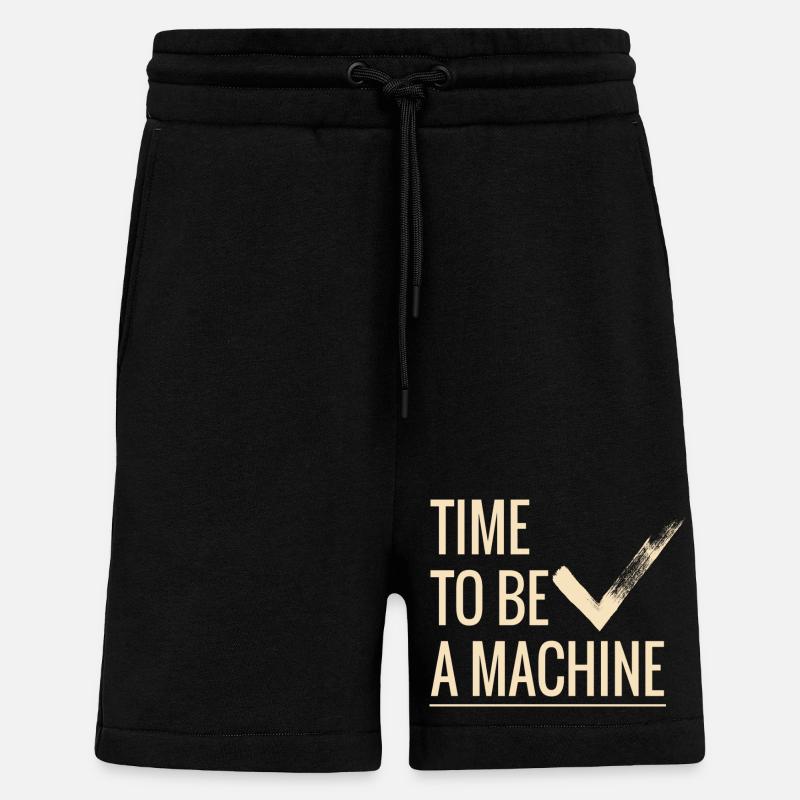 Time to be a machine - Shorts - made by SPREAD - SOLID BLACK