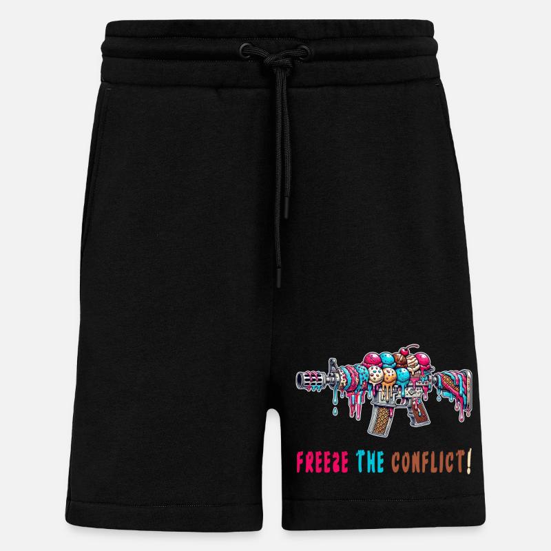 Konflikt eingefrieren Eiscreme - Shorts - made by SPREAD - SOLID BLACK