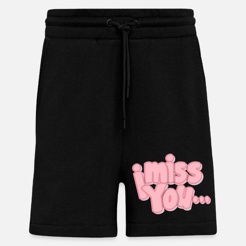 Ich vermisse dich Exklusive Designs - Shorts - made by SPREAD - SOLID BLACK
