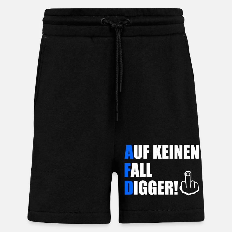 Certainement pas digga - Short bio décontracté fabriqué en UE - SOLID BLACK